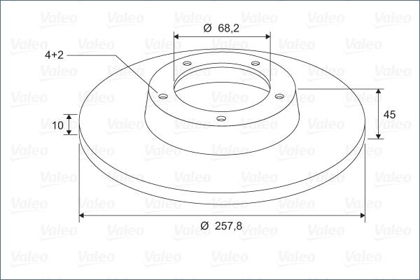 Valeo 297487 - Гальмівний диск autozip.com.ua