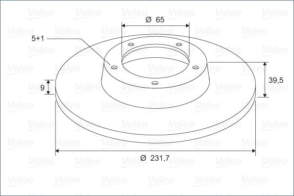 Valeo 297597 - Гальмівний диск autozip.com.ua