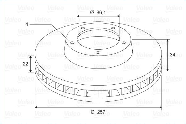 Valeo 297617 - Гальмівний диск autozip.com.ua