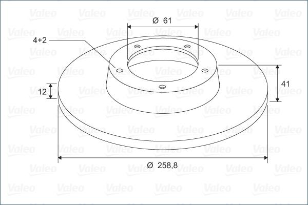 VALEO 297802 - Гальмівний диск autozip.com.ua