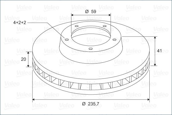 Valeo 297350 - Гальмівний диск autozip.com.ua