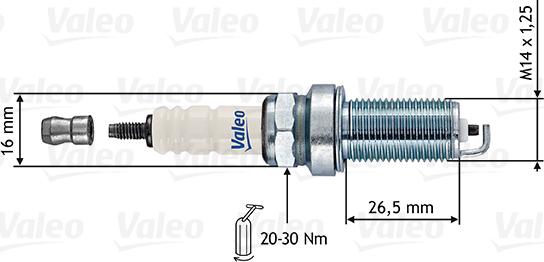 VALEO 246867 - Свічка запалювання autozip.com.ua