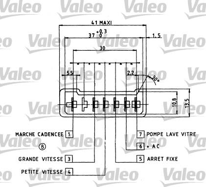 VALEO 251156 - Вимикач на рульовій колонці autozip.com.ua