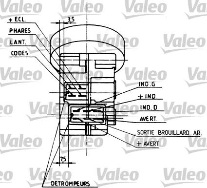 Valeo 251210 - Вимикач на рульовій колонці autozip.com.ua