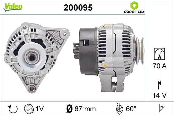 VALEO 200095 - Генератор autozip.com.ua