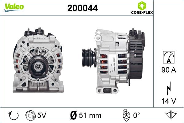 Valeo 200044 - Генератор autozip.com.ua