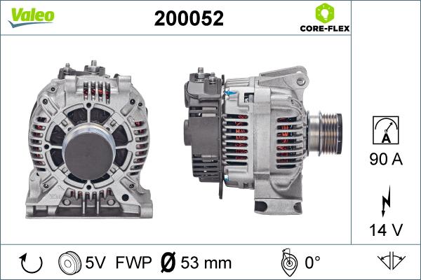 Valeo 200052 - Генератор autozip.com.ua