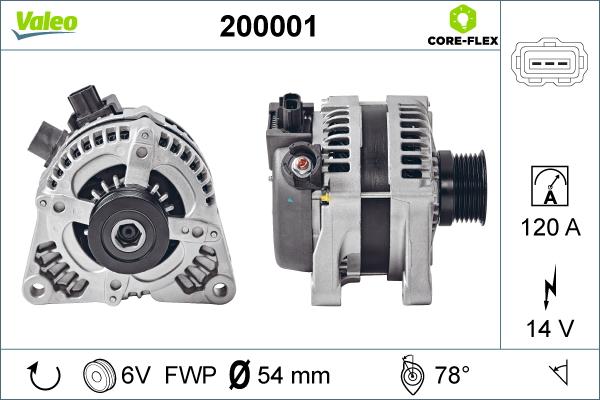 VALEO 200001 - Генератор autozip.com.ua