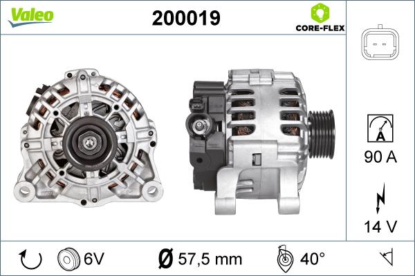 VALEO 200019 - Генератор autozip.com.ua