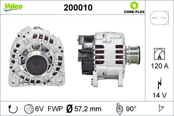 VALEO 200010 - Генератор autozip.com.ua