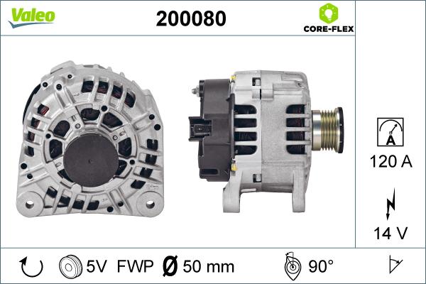 VALEO 200080 - Генератор autozip.com.ua