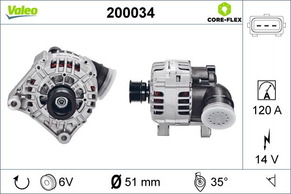 VALEO 200034 - Генератор autozip.com.ua