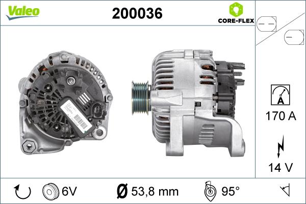 VALEO 200036 - Генератор autozip.com.ua