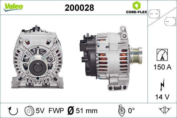 VALEO 200028 - Генератор autozip.com.ua