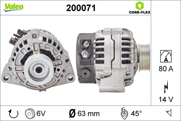 VALEO 200071 - Генератор autozip.com.ua