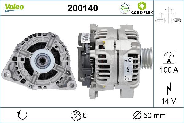 VALEO 200140 - Генератор autozip.com.ua
