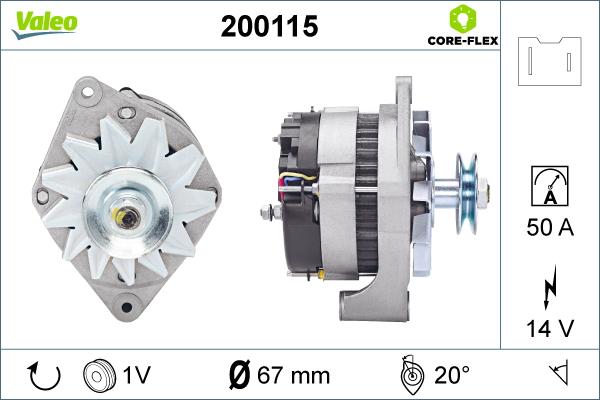 VALEO 200115 - Генератор autozip.com.ua