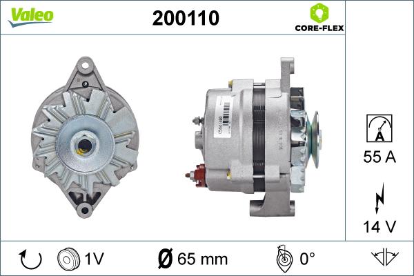 VALEO 200110 - Генератор autozip.com.ua