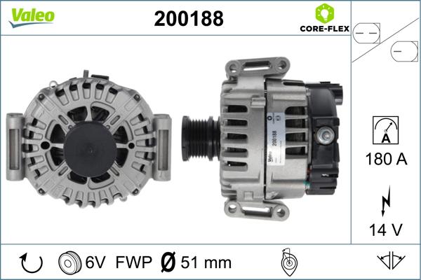 VALEO 200188 - Генератор autozip.com.ua
