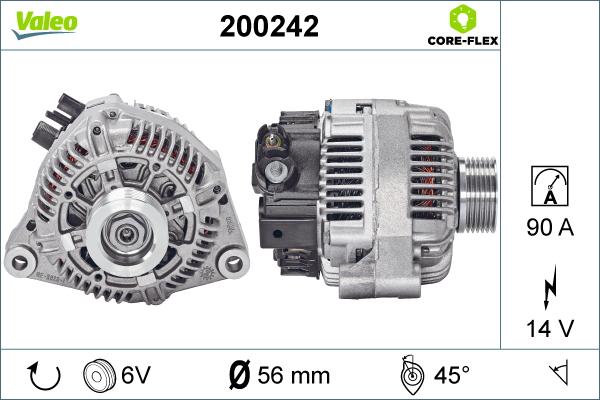 VALEO 200242 - Генератор autozip.com.ua