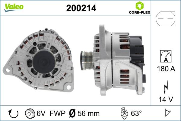 VALEO 200214 - Генератор autozip.com.ua
