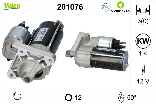 VALEO 201076 - Стартер autozip.com.ua