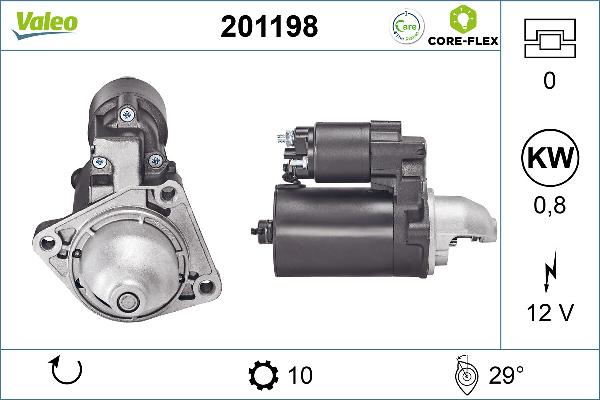 VALEO 201198 - Стартер autozip.com.ua