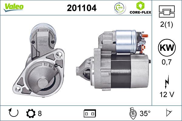 VALEO 201104 - Стартер autozip.com.ua