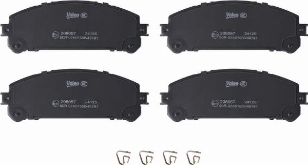 VALEO 208057 - Гальмівні колодки, дискові гальма autozip.com.ua
