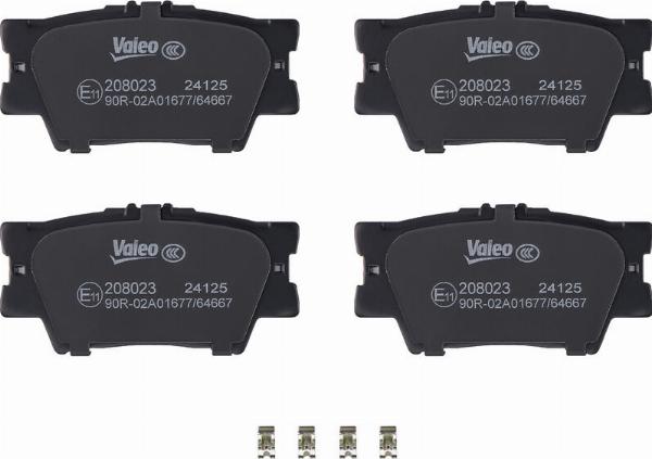 VALEO 208023 - Гальмівні колодки, дискові гальма autozip.com.ua