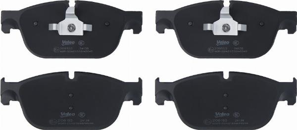 VALEO 208153 - Гальмівні колодки, дискові гальма autozip.com.ua