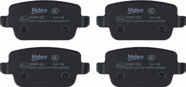 VALEO 208132 - Гальмівні колодки, дискові гальма autozip.com.ua