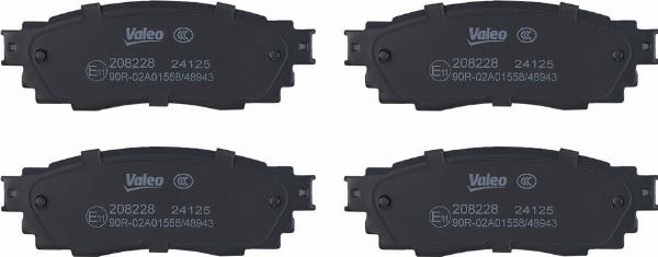 VALEO 208228 - Гальмівні колодки, дискові гальма autozip.com.ua