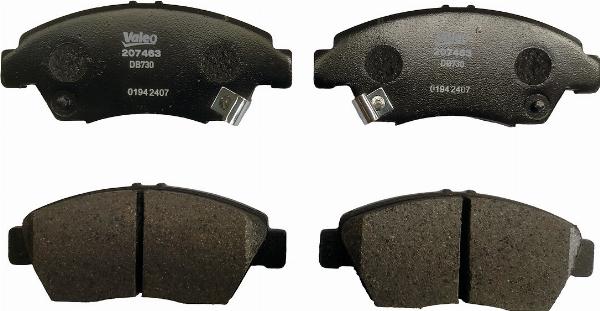 VALEO 207463 - Гальмівні колодки, дискові гальма autozip.com.ua