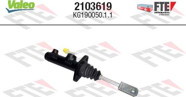 VALEO 2103619 - Головний циліндр, система зчеплення autozip.com.ua