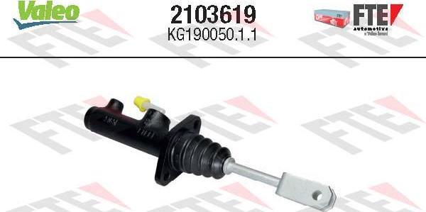 VALEO 2103619 - Головний циліндр, система зчеплення autozip.com.ua