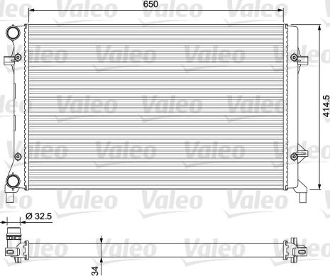 VALEO 234335 - Радіатор, охолодження двигуна autozip.com.ua