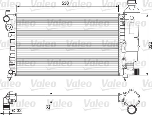 VALEO 231526 - Радіатор, охолодження двигуна autozip.com.ua