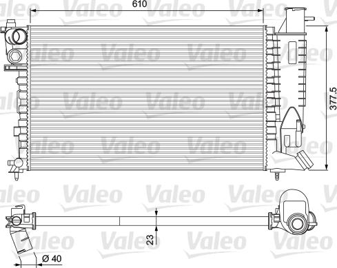 Valeo 231 010 - Радіатор, охолодження двигуна autozip.com.ua