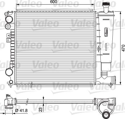 VALEO 231165 - Радіатор, охолодження двигуна autozip.com.ua