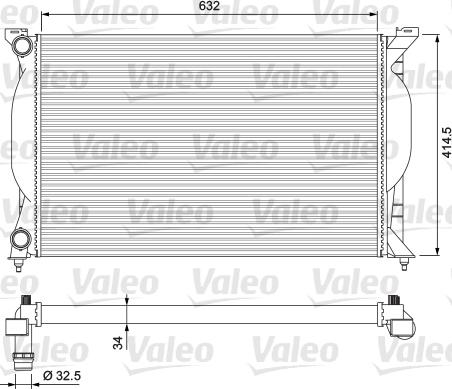VALEO 232963 - Радіатор, охолодження двигуна autozip.com.ua