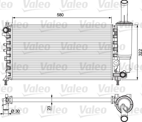 Valeo 232923 - Радіатор, охолодження двигуна autozip.com.ua