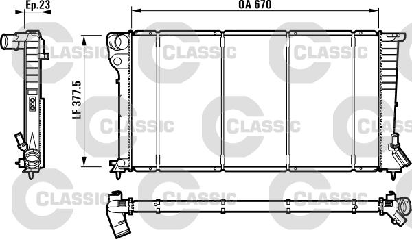 VALEO 232517 - Радіатор, охолодження двигуна autozip.com.ua