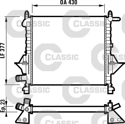 Valeo 232051 - Радіатор, охолодження двигуна autozip.com.ua