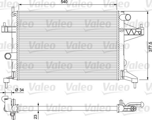 Valeo 232826 - Радіатор, охолодження двигуна autozip.com.ua