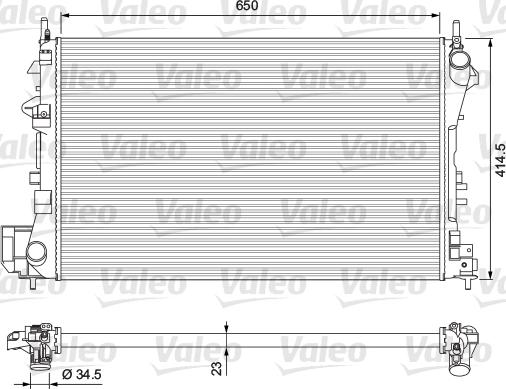 Valeo 232879 - Радіатор, охолодження двигуна autozip.com.ua