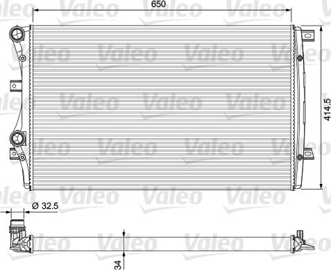 VALEO 232872 - Радіатор, охолодження двигуна autozip.com.ua