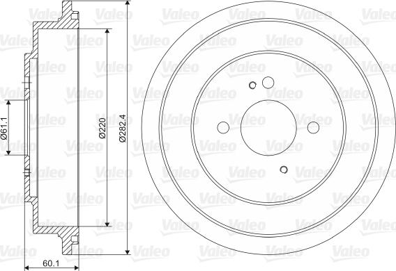 Valeo 237017 - Гальмівний барабан autozip.com.ua