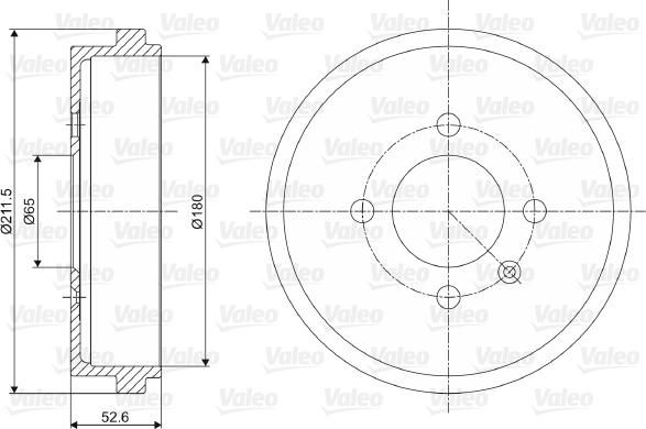 Valeo 237073 - Гальмівний барабан autozip.com.ua