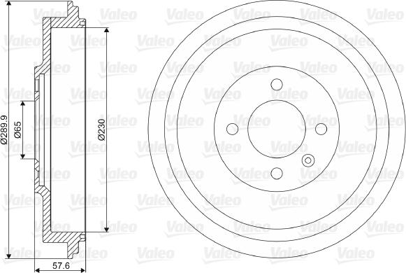 Valeo 237113 - Гальмівний барабан autozip.com.ua